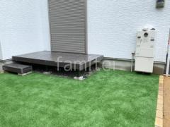 人工木材ウッドデッキ 人工芝