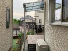 1階テラス屋根 (雨除け) LIXIL スピーネF フラット屋根 スタンダード 壁付