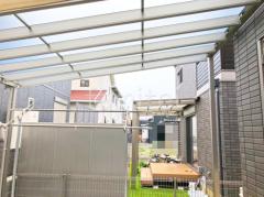 1階テラス屋根 (雨除け) YKKAP ソラリアF フラット屋根 スタンダード 壁付