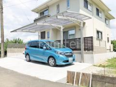 カーポート1台+延長 (1.5台縦連棟) YKKAP アリュース アール屋根