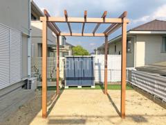 フル木製調パーゴラ 三協ナチュレP 立水栓
