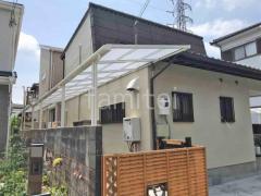 雨除け屋根 人工木材ウッドデッキ カーポート
