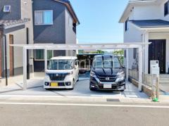 カーポート2台(ワイド) ツイン LIXIL ネスカF フラット屋根
