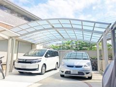 カーポート2台(ワイド) ツイン YKKAP アリュース アール屋根