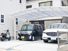 カーポート2台(ワイド) ツイン LIXIL ネスカR アール屋根
