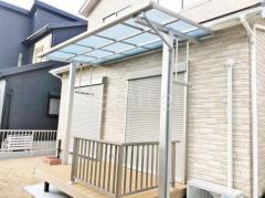 1階テラス屋根 (雨除け) YKKAP 独立式 レセパ Tタイプ フラット屋根 独立式 スタンダード