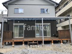 1階テラス屋根 連棟 (雨除け) YKKAP ソラリアF フラット屋根 スタンダード 壁付