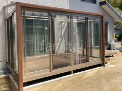 ガーデンサンルーム LIXIL 木製調ガーデンルームGF 引戸サッシ仕様 フラット屋根