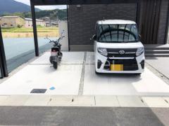駐車場ガレージ床 土間コンクリート バラス砕石目地