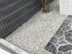 バラス砕石 防草シート加工