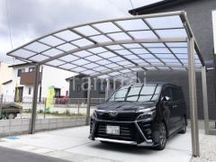 カーポート2台(ワイド) ツイン LIXIL フーゴR アール屋根