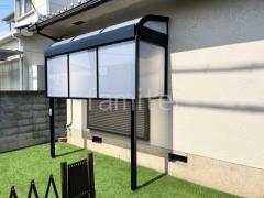 1階テラス屋根 (雨除け) LIXIL スピーネR アール屋根 壁付 スタンダード オプション 前面パネル1段