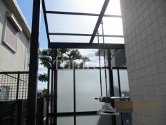 1階テラス屋根 (雨除け) LIXIL スピーネF フラット屋根 スタンダード 壁付