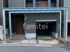 1階テラス屋根 三協アルミ 独立式 スカイリード マルチルーフ ポスト取付