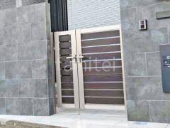 親子両開き 門扉 LIXIL 木製調 AB ウッディYS3型