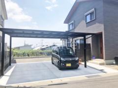 カーポート2台(ワイド) ツイン LIXIL ネスカF フラット屋根