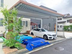 カーポート2台(ワイド) ツイン YKKAP 木製調 ジーポートPro 積雪50cm対応 フラット屋根 折板屋根