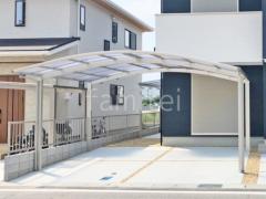 カーポート2台(ワイド) ツイン YKKAP アリュース アール屋根