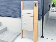 宅配ボックス門柱 (機能門柱 ) YKKAP 木製調 ルシアスポストユニットPB01型