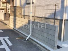 ブロック塀 (化粧ブロック) ユニソン エリダ スチールメッシュ フェンス YKKAP イーネット3F型 スチール柱 境界・メッシュ