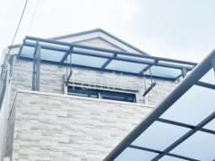 2階ベランダ屋根 LIXIL スピーネR アール屋根 スタンダード 壁付
