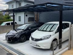 カーポート2台(ワイド) ツイン LIXIL ネスカF フラット屋根