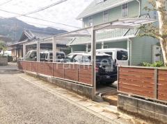 カーポート2台(縦) 連棟 YKKAP アリュース アール屋根