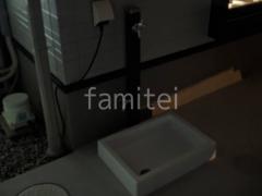 立水栓 ユニソン スプレスタンド60 蛇口2個付き 水受け(パン) カクダイ 水栓パン 624-927