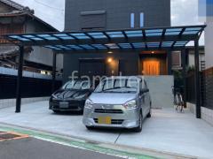 境界フェンス塀 カーポート3台用