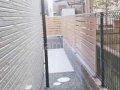 フル木製調カーポート 目隠しフェンス塀 境界フェンス塀