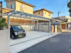 カーポート3台 (横ワイド トリプル) YKKAP エフルージュ FIRST フラット屋根