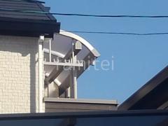 2階ベランダ屋根 YKKAP ソラリアR アール屋根 スタンダード 壁付