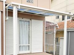 1階テラス屋根 (雨除け) YKKAP ソラリアF フラット屋根 スタンダード 壁付