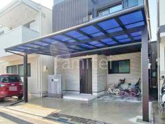 雨除け屋根 YKKエフルージュFIRST大型テラス1階