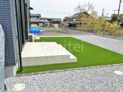 タイルデッキ 壁1面 LIXIL パセオ ベーシック テラコッタ風 人工芝 防草シート加工 ヨシミツ毛織 リアル人工芝 35mm