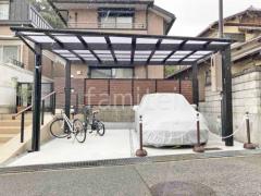 カーポート2台(ワイド) ツイン YKKAP エフルージュ FIRST フラット屋根