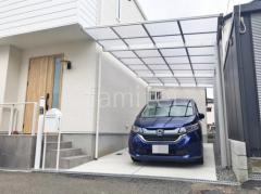 カーポート1台+延長 (1.5台縦連棟) YKKAP エフルージュ FIRST フラット屋根