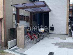 枕木門柱 宅配ボックス サイクルポート