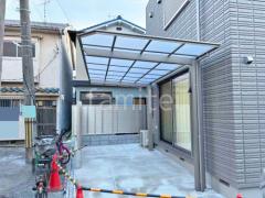カーポート1台 (単棟) LIXIL フーゴF 変形地対応 フラット屋根