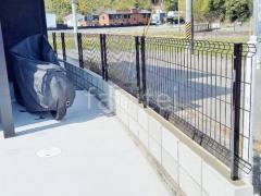 ブロック塀 (化粧ブロック) 太陽エコブロックス 普通CB スチールメッシュ フェンス YKKAP イーネット3F型 スチール柱 境界・メッシュ
