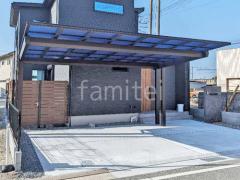 カーポート2台(ワイド) ツイン YKKAP エフルージュ FIRST EX フラット屋根 後ろ柱