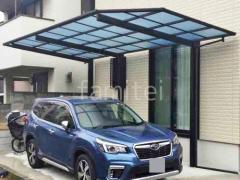 カーポート1台+延長 (1.5台縦連棟) YKKAP エフルージュ FIRST フラット屋根