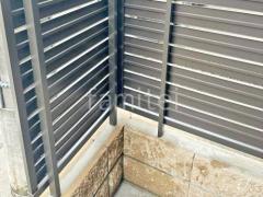 ブロック塀 (化粧ブロック) 久保田セメント ポートリブカラー スクエア アルミ形材 フェンス LIXIL AB YS3型 横スリット3 目隠し