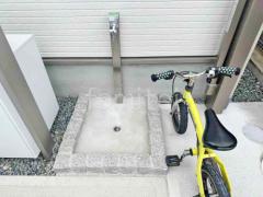 立水栓 ユニソン スプレスタンド60 蛇口1個付 洗い場モルタル仕上