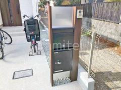 宅配ボックス門柱 (機能門柱 ) YKKAP 木製調 ルシアスポストユニットPC01型