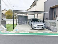 カーポート2台(ワイド) ツイン 三協アルミ FII フラット屋根 吊り下げ屋根