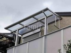 2階ベランダ屋根 YKKAP ソラリアF フラット屋根 スタンダード 壁付