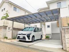 カーポート タイルデッキ 立水栓